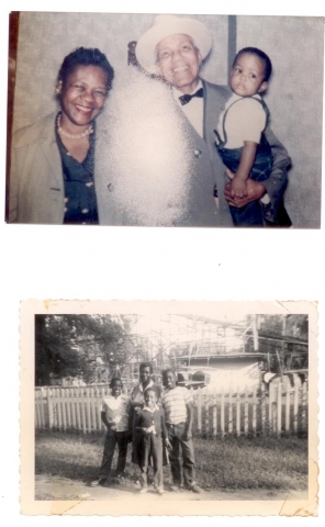 Top: Mama & Papa Brown holding Top Cat
Bottom: Jimmy, Shirley, and Leroy with Mama Brown 