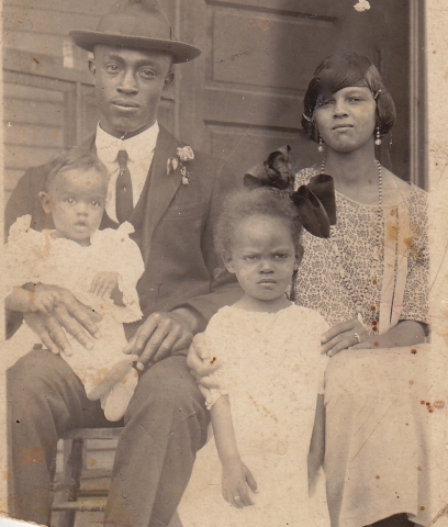 Willie Ewing, Sr., his wife, Lavana, and daughters Hulene (eldest, turned 90 in 2012) and Mary (lost in 1997). 