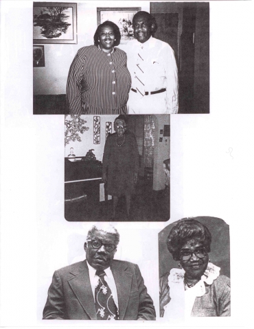 Top Photo: Claude Brown, son of Papa Brown, with his daughter, Constance; Middle Photo: Levana Grovey, 1st wife of Willie F. Ewing (brother of Mama Brown) and mother to his many children; Lower Photos: Eddie Van Webb and Ella Mae Webb, son and daughter of